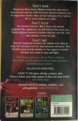 Don't Tell — back cover