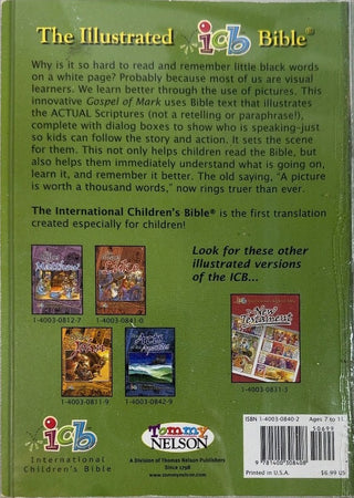 The Gospel of Mark - By Tommy Nelson — back cover