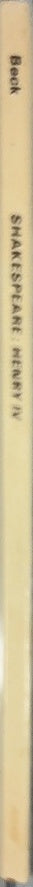 Shakespeare Henry IV - By Richard J. Beck - spine