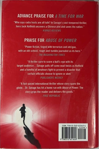 A Time for War — back cover