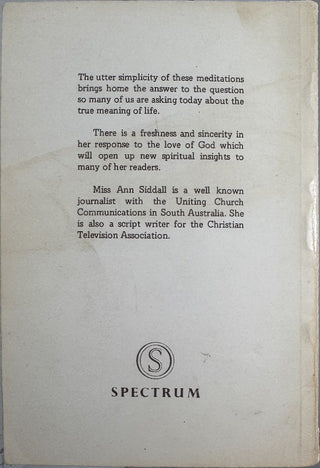be still and know... — back cover