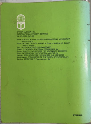 Basic Statistics for Business and Economics — back cover