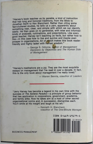 The Abilene Paradox - By Jerry B. Harvey — back cover