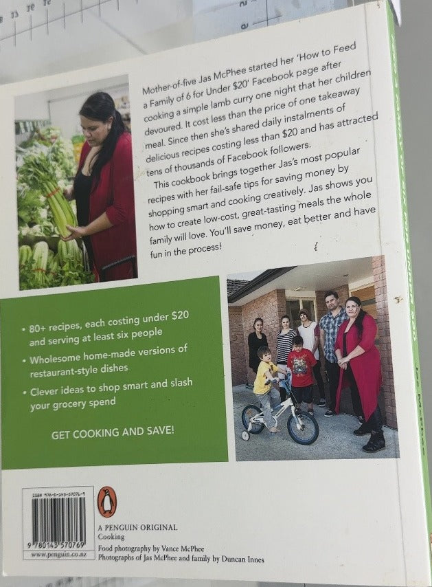 Feed a Family of Six for Under $20 - By Jas McPhee - back cover