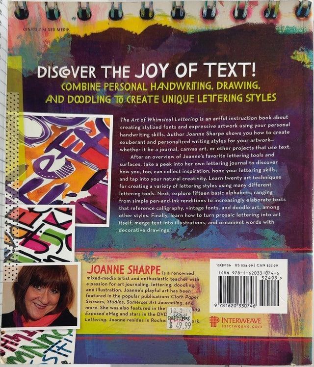 The Art of Whimsical Lettering - By Joanne Sharpe - back cover
