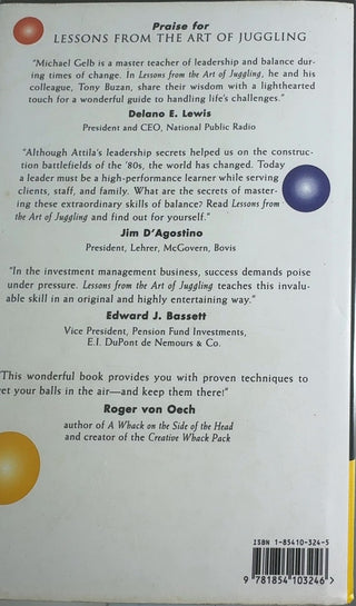 Lessons from the Art of Juggling — back cover