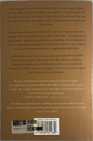 A Good House — back cover