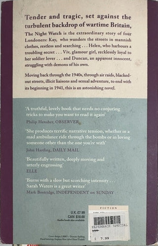 The Night Watch - By Sarah Waters — back cover