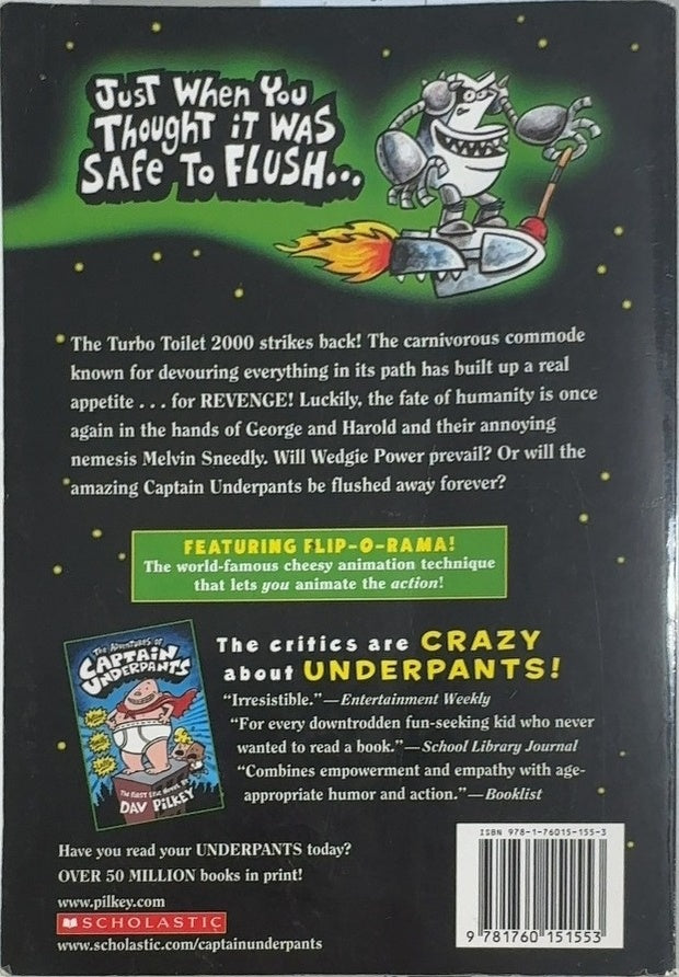 Captain Underpants and the Tyrannical Retaliation of the Turbo - By Dav Pilkey - back cover