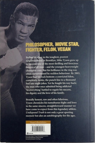 Undisputed Truth - By Mike Tyson — back cover