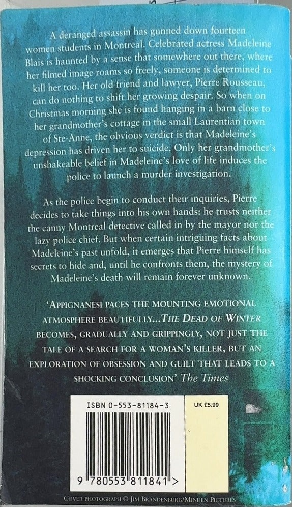 The Dead of Winter - By Lisa Appignanesi - back cover
