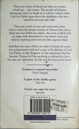 A Time to Kill - By John Grisham — back cover