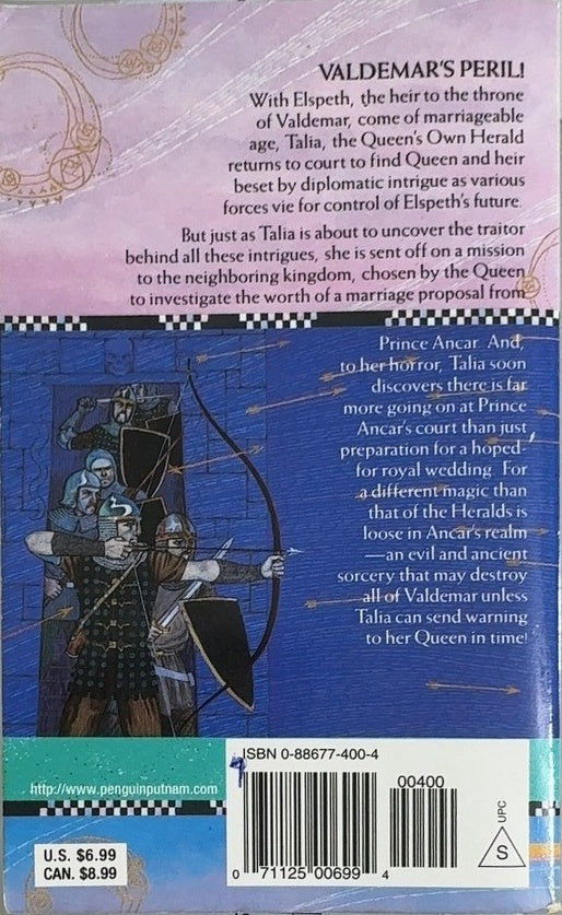 Arrow's Fall - By Mercedes Lackey - back cover