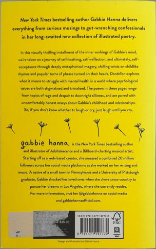 dandelion - By gabbie hanna — back cover