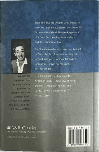 The Pea-Pickers - By Eve Langley — back cover