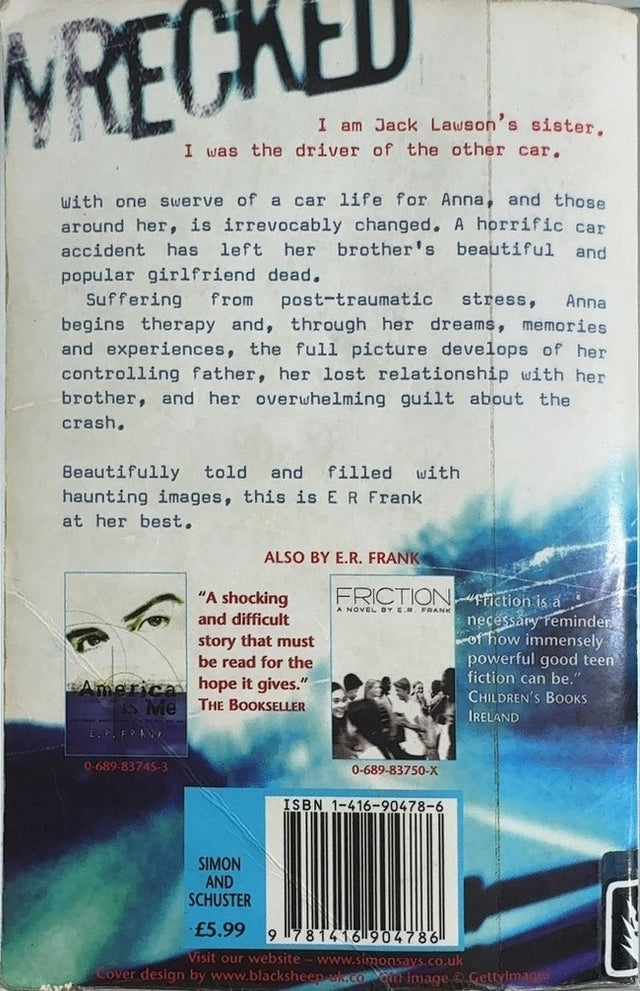 Wrecked - By E.R. Frank - back cover