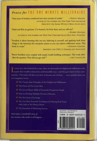 The One Minute Millionaire - By Mark Victor Hansen & others — back cover