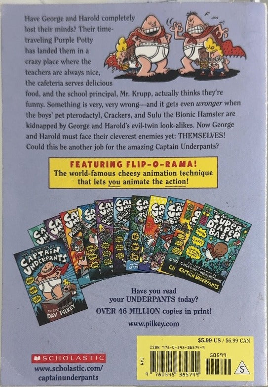 Captain Underpants and the Preposterous Plight of the Purple - By Dav Pilkey - back cover