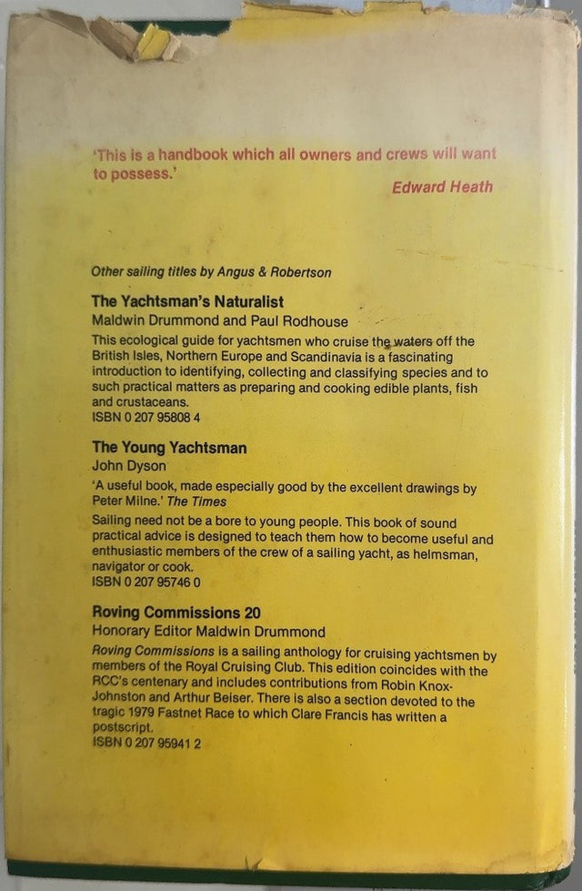 The Yachtsman's Emergency Handbook - By Neil Hollander & others - back cover