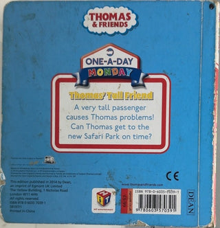 Thomas' Tall Friend - By Britt Allcroft — back cover