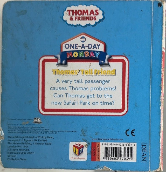Thomas' Tall Friend - By Britt Allcroft - back cover