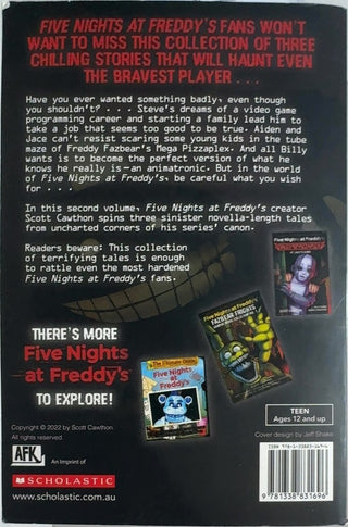 Five Nights at Freddy's - By Scott Cawthon & others — back cover