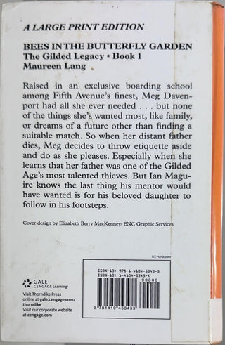 Bees in the Butterfly Garden - By Maureen Lang — back cover