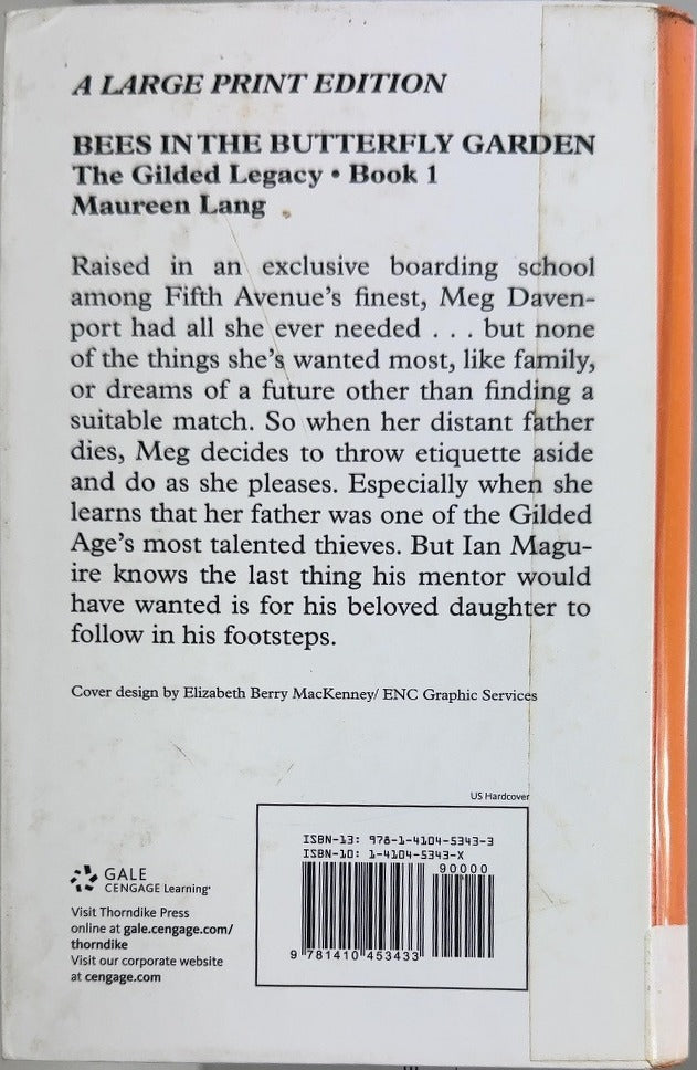Bees in the Butterfly Garden - By Maureen Lang - back cover