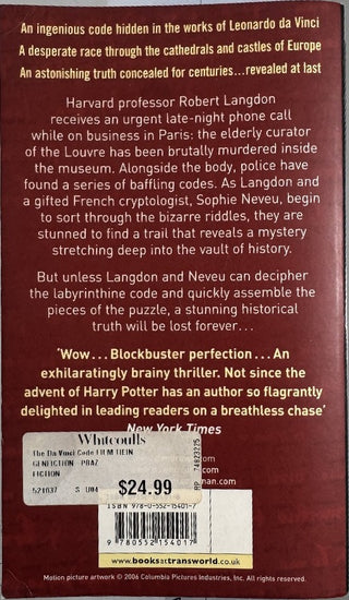 The Da Vinci Code — back cover