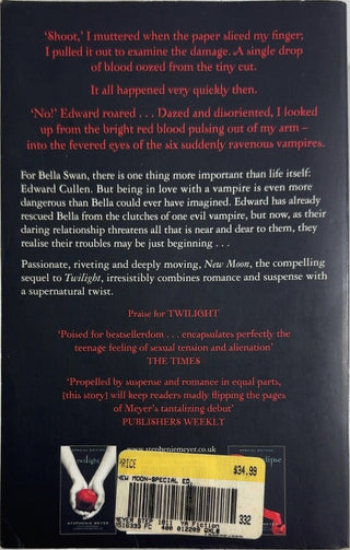 New Moon - By Stephenie Meyer — back cover