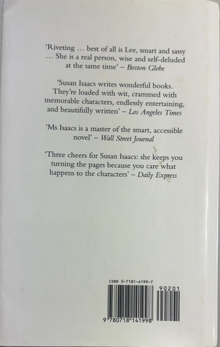 Lily White - By Susan Isaacs — back cover