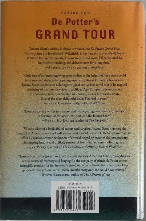 De Potter's Grand Tour - By Joanna Scott - back cover