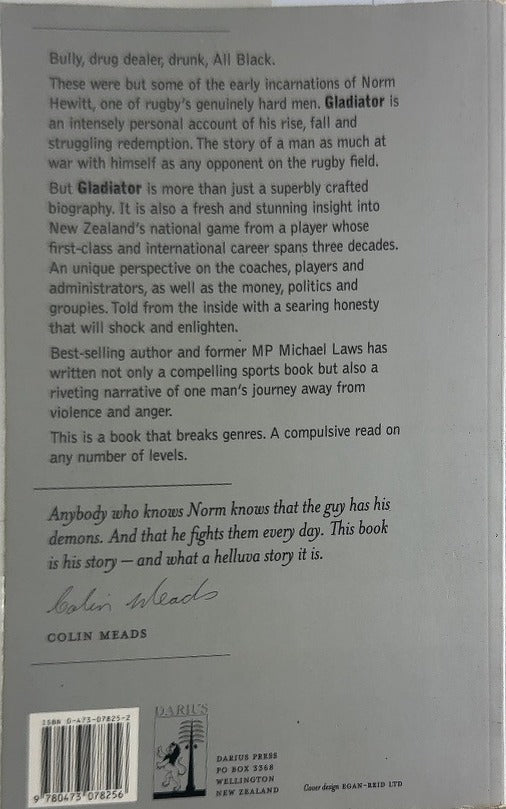 Gladiator - By Michael Laws - back cover