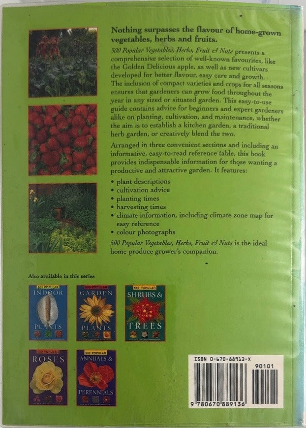 500 Popular Vegetables, Herbs, Fruit & Nuts - By Viking - back cover