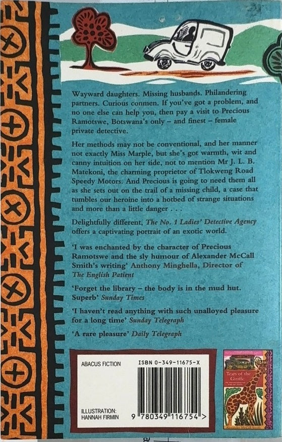 The No. 1 Ladies' Detective Agency - By Alexander McCall Smith - back cover
