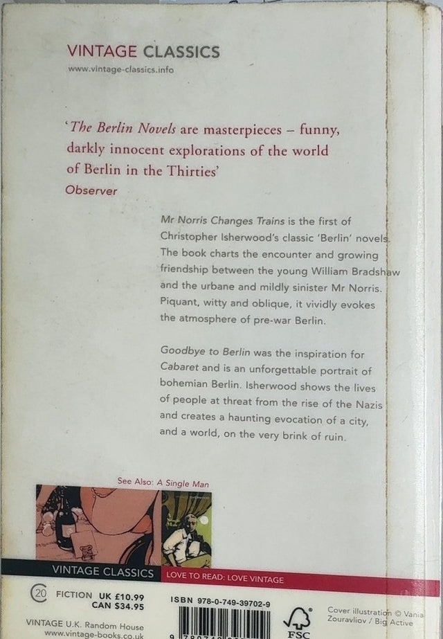 The Berlin Novels - By Christopher Isherwood - back cover