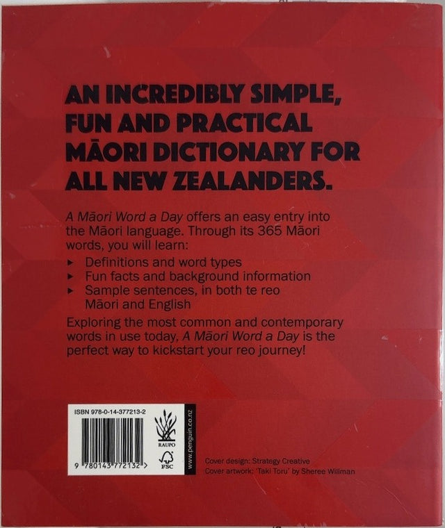 A Māori Word a Day - By Hēmi Kelly - back cover