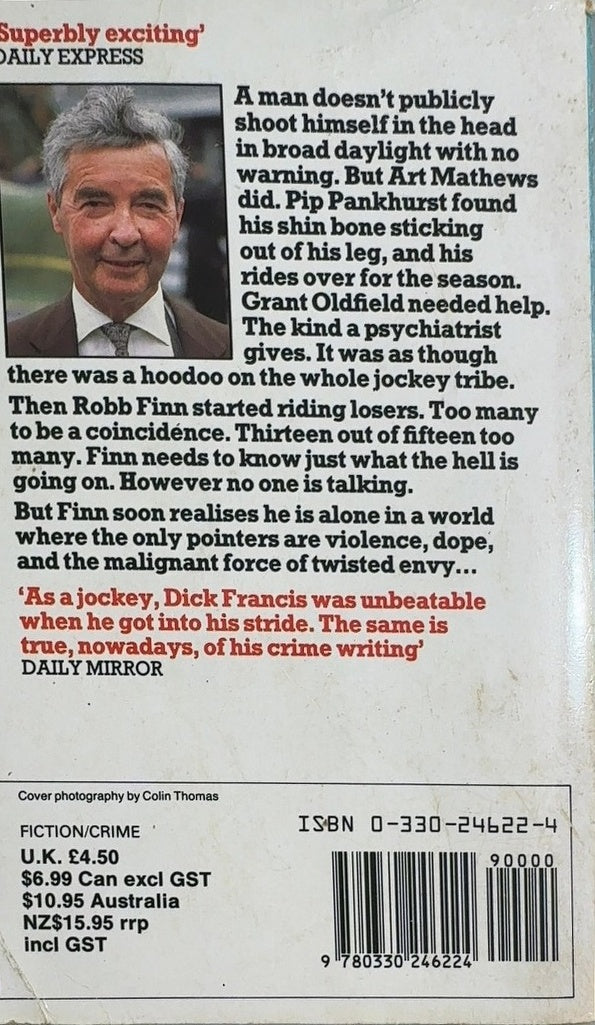 Nerve - By Dick Francis - back cover