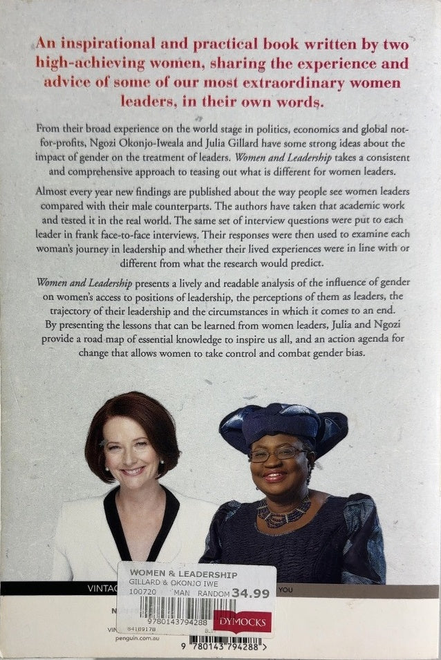 Women and Leadership - By Julia Gillard & others - back cover
