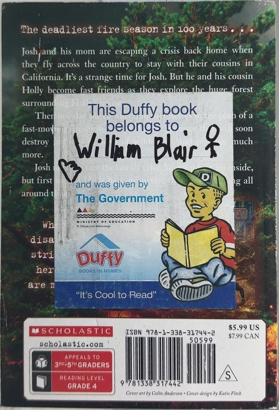 I Survived The California Wildfires, 2018 - By Lauren Tarshis - back cover
