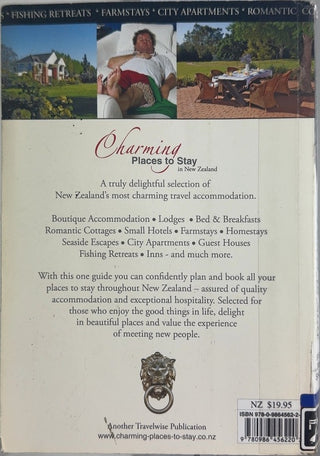 Charming Places to Stay in New Zealand - By Peter Shepard — back cover