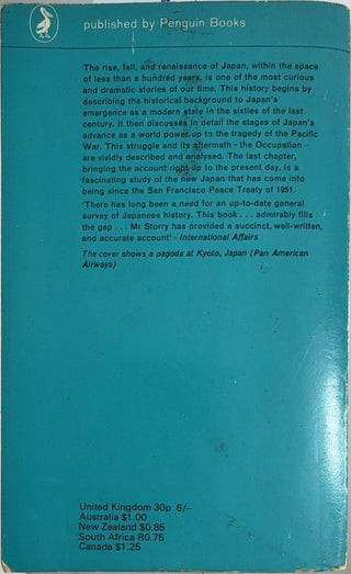 A History of Modern Japan - By Richard Storry — back cover