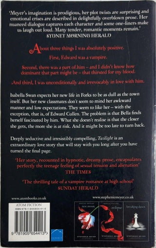 Twilight - By Stephenie Meyer — back cover