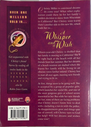 A Whisper and a Wish - By Robin Jones Gunn — back cover