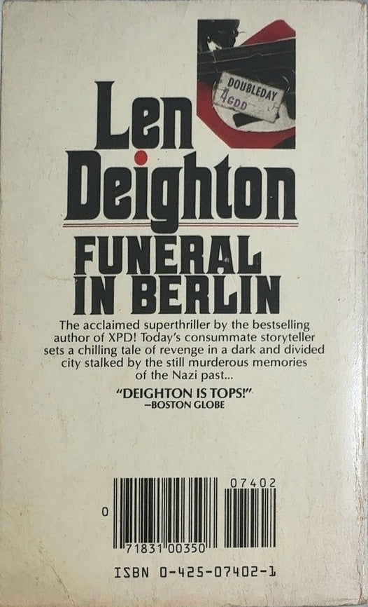 Funeral in Berlin - By Len Deighton - back cover