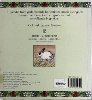 Diere-blyplekke - By Valerie Greeley — back cover