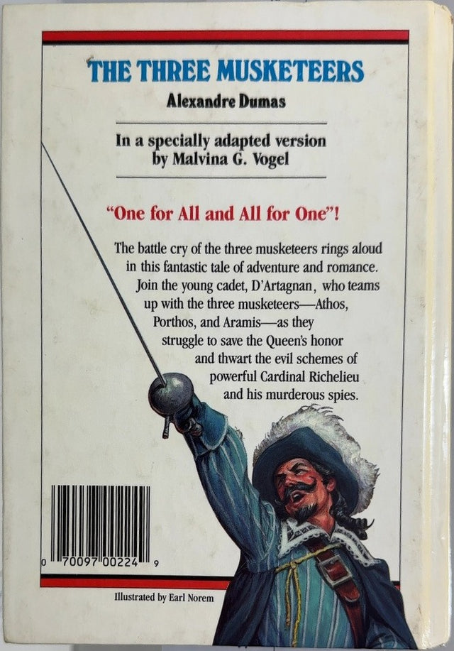 The Three Musketeers - By Alexandre Dumas & others - back cover