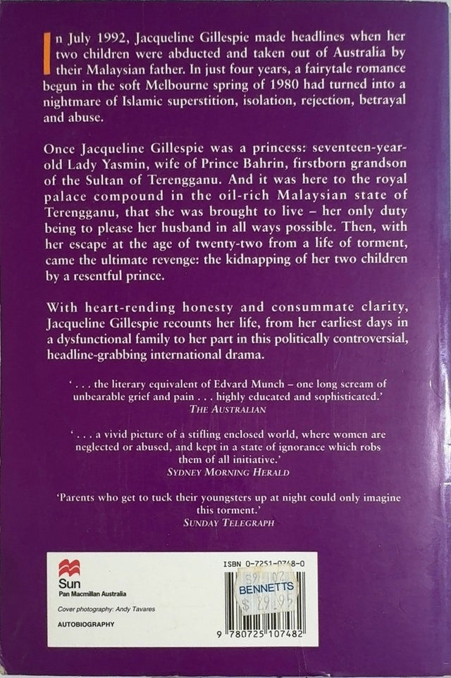 Once I Was a Princess - By Jacqueline Gillespie - back cover