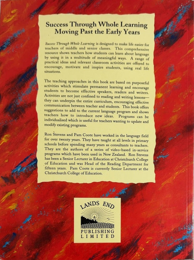 Success Through Whole Learning - By Ron Stevens & others - back cover