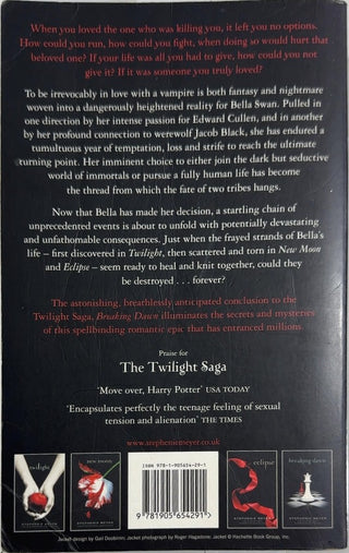 breaking dawn - By Stephenie Meyer — back cover